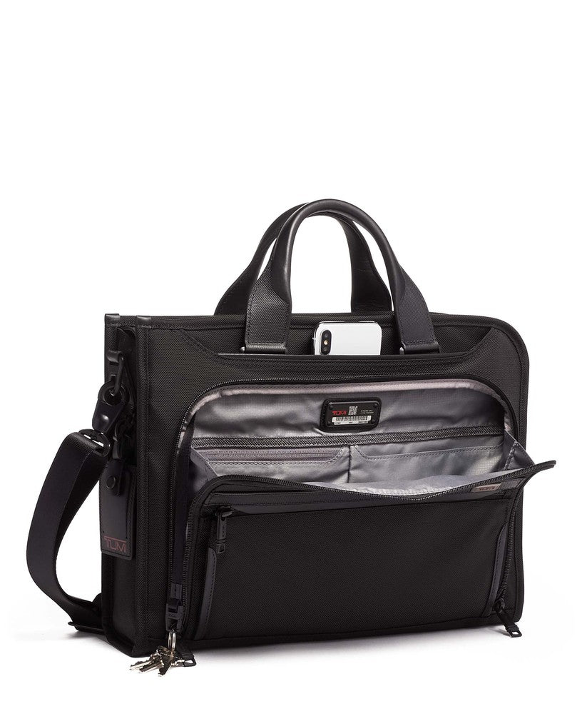 Tumi Alpha 3 Slim Deluxe Portfolio Black-Veske-BagBrokers