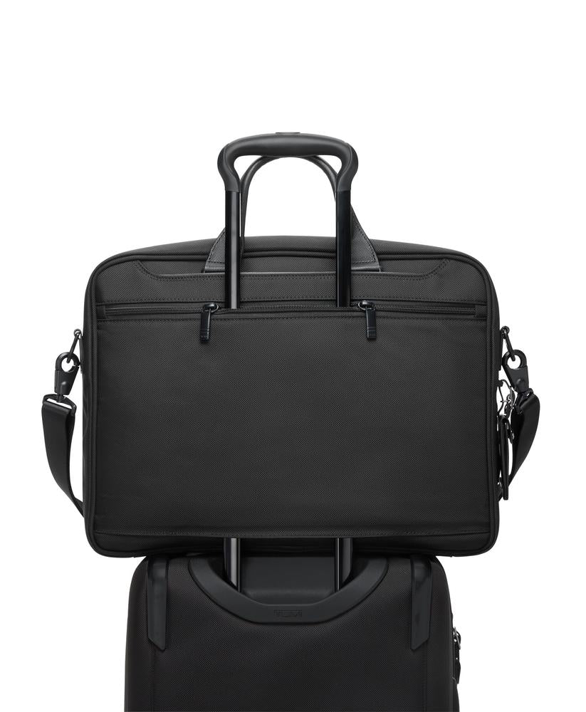 Tumi Alpha 4 Large 17" Briefcase Black-Veske-BagBrokers
