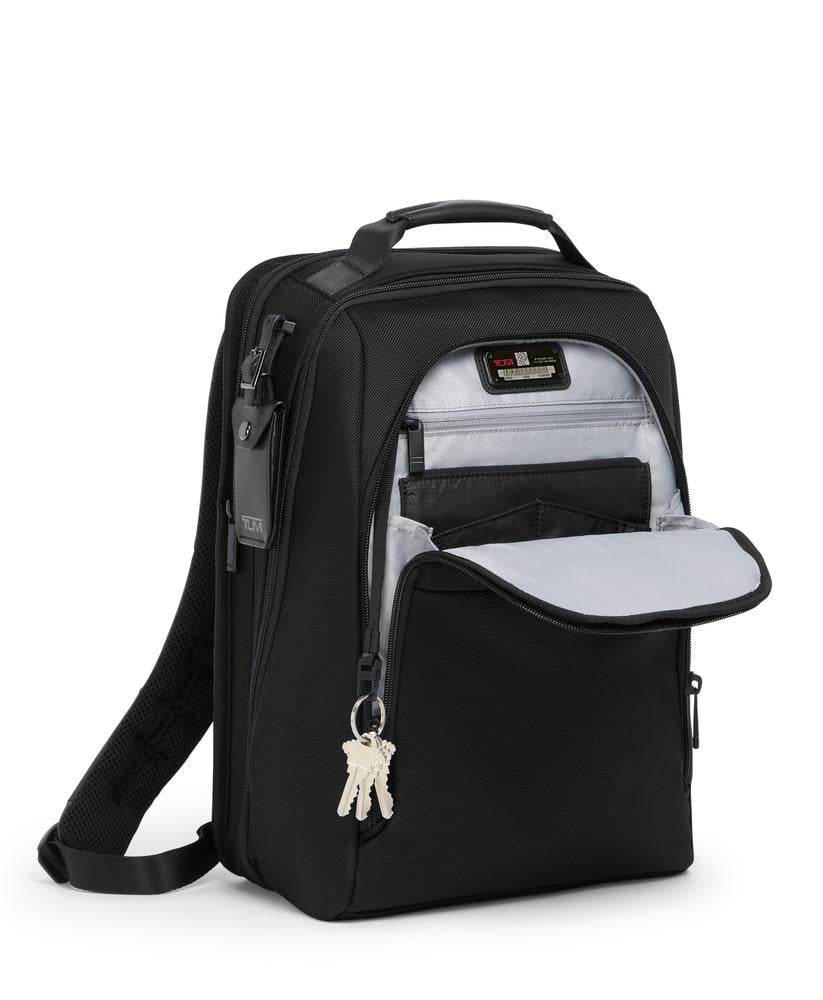 Tumi Alpha 4 Medium 15" Expandable Backpack Black-Ryggsekker-BagBrokers
