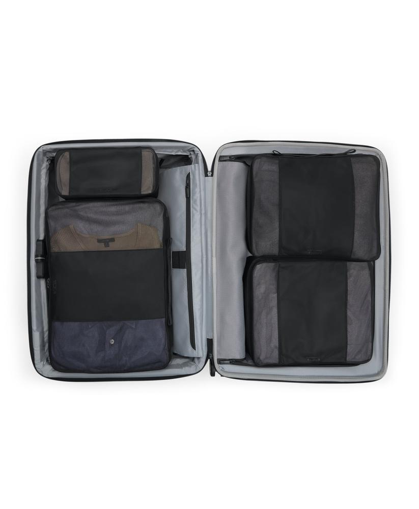 Tumi Alpha 4 Medium Dual Access Expandable Checked 66 cm Black-Myke kofferter-BagBrokers