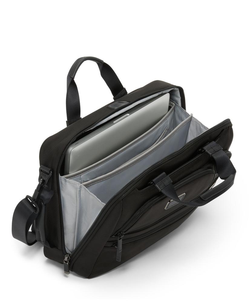 Tumi Alpha 4 Three-Way Convertible Briefcase Black-Veske-BagBrokers