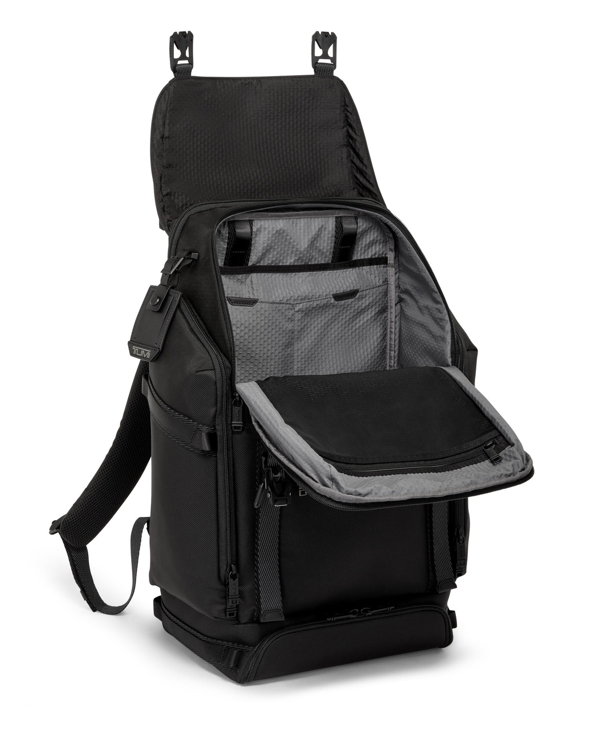 Tumi Alpha Bravo Expedition Flap Backpack Black-Ryggsekker-BagBrokers