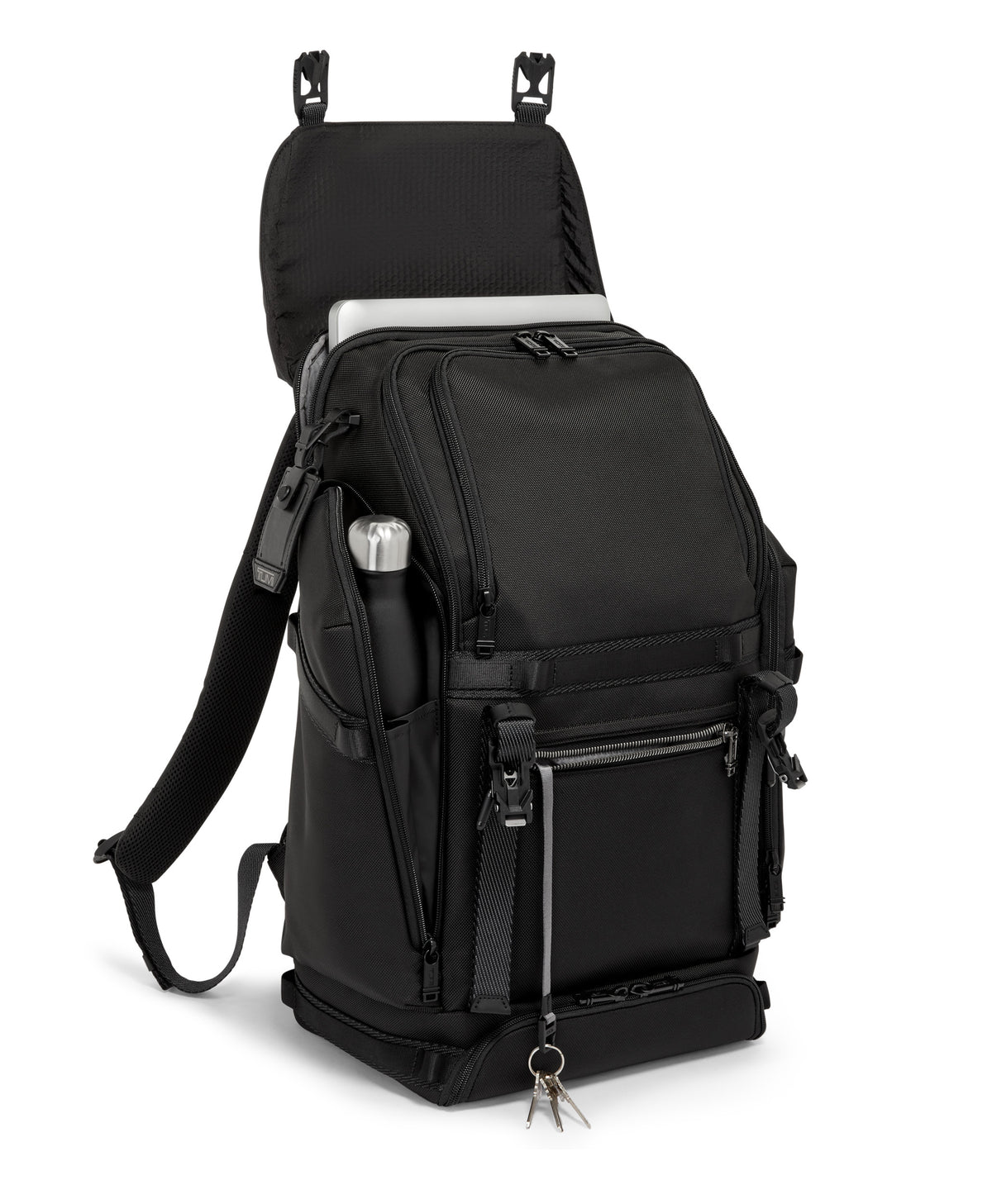 Tumi Alpha Bravo Expedition Flap Backpack Black-Ryggsekker-BagBrokers
