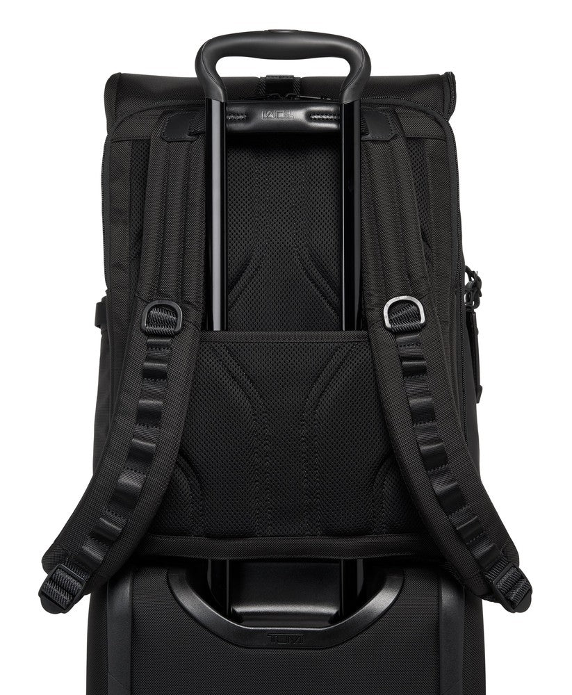 Tumi Alpha Bravo Logistics Flap Lid Backpack Black-Ryggsekker-BagBrokers