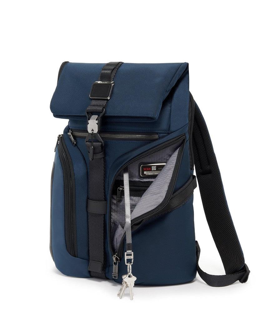 Tumi Alpha Bravo Logistics Flap Lid Backpack Navy-Ryggsekker-BagBrokers