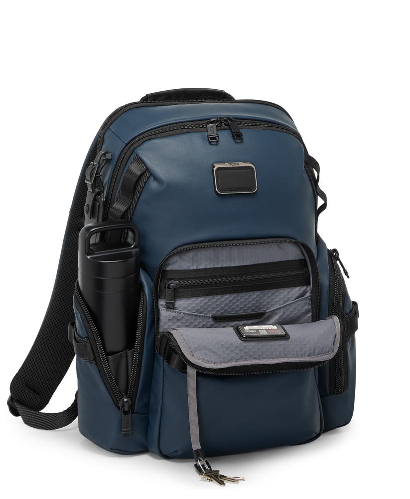 Tumi Alpha Bravo Navigation Backpack Coated Canvas Navy-Ryggsekker-BagBrokers