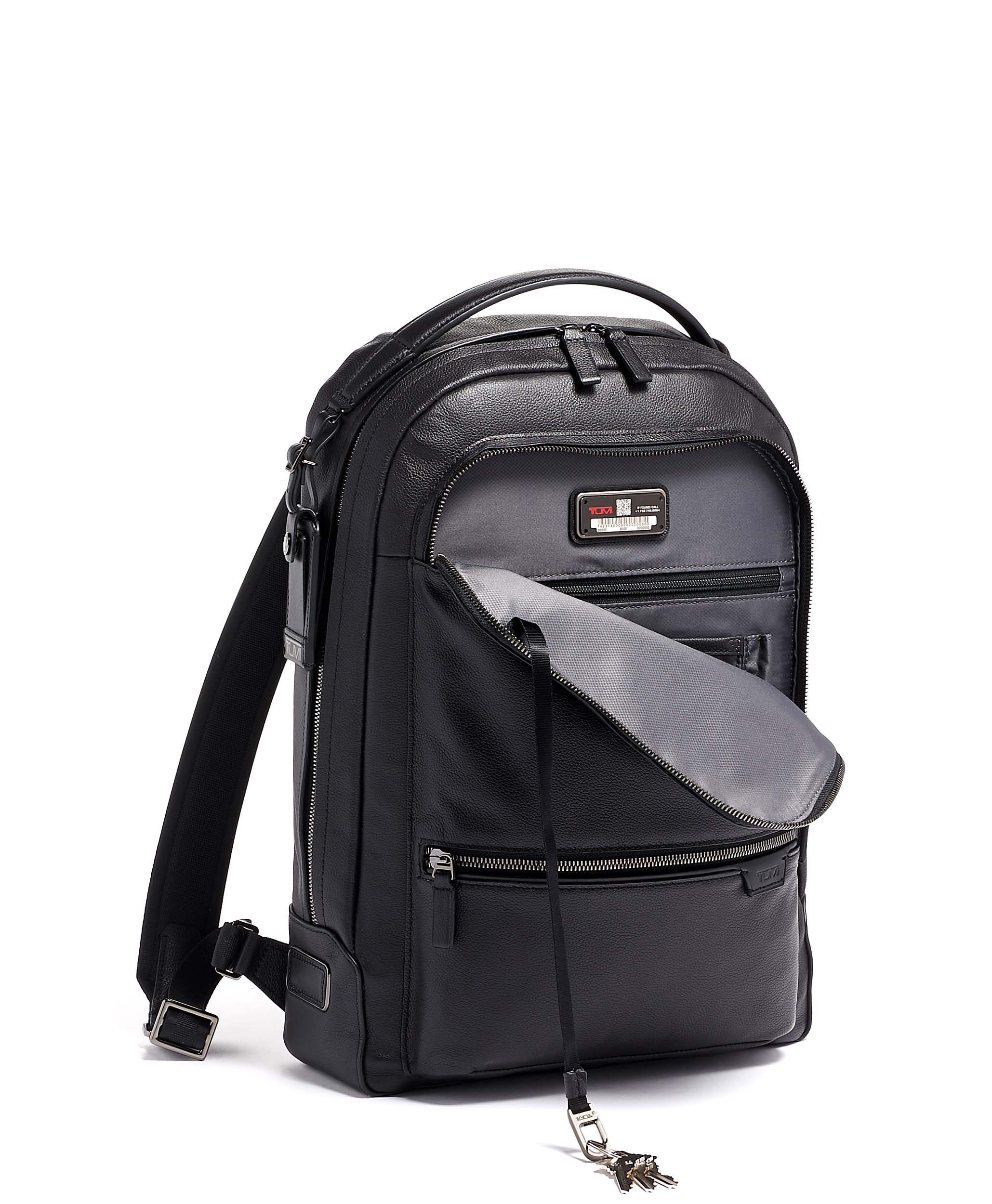 Tumi Harrison Bradner Backpack i skinn Black-Ryggsekker-BagBrokers