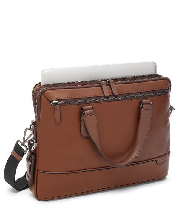 Tumi Harrison Sycamore Slim Brief Cognac-Veske-BagBrokers