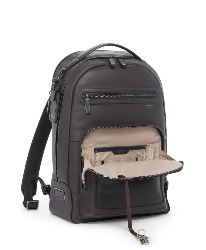 Tumi Harrison Warren Backpack i skinn Espresso Brown-Ryggsekker-BagBrokers