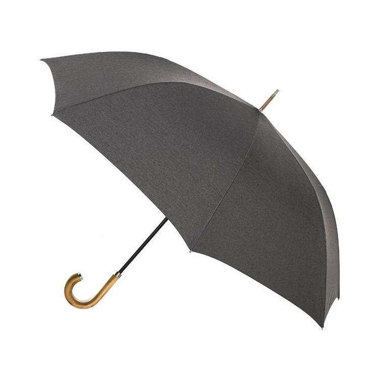 Vogue 560 V Eksklusiv lang Herre paraply med håndtak av tre, Svart-Paraplyer-BagBrokers
