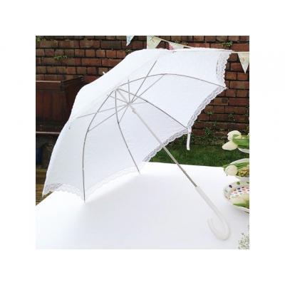 Vogue Brudeparaply windproof brokade hvit-Paraplyer-BagBrokers