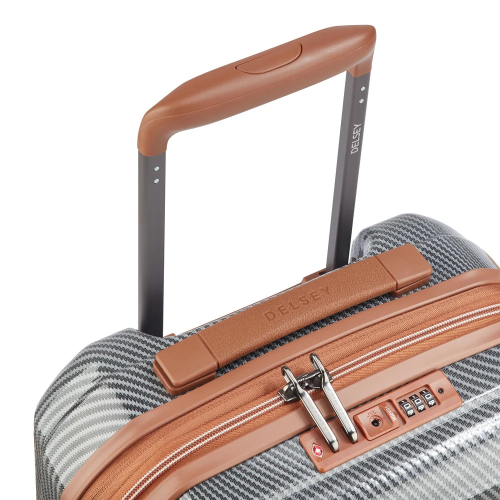 Delsey Helium Ultimate utvidbar kabinkoffert 55 cm Silver