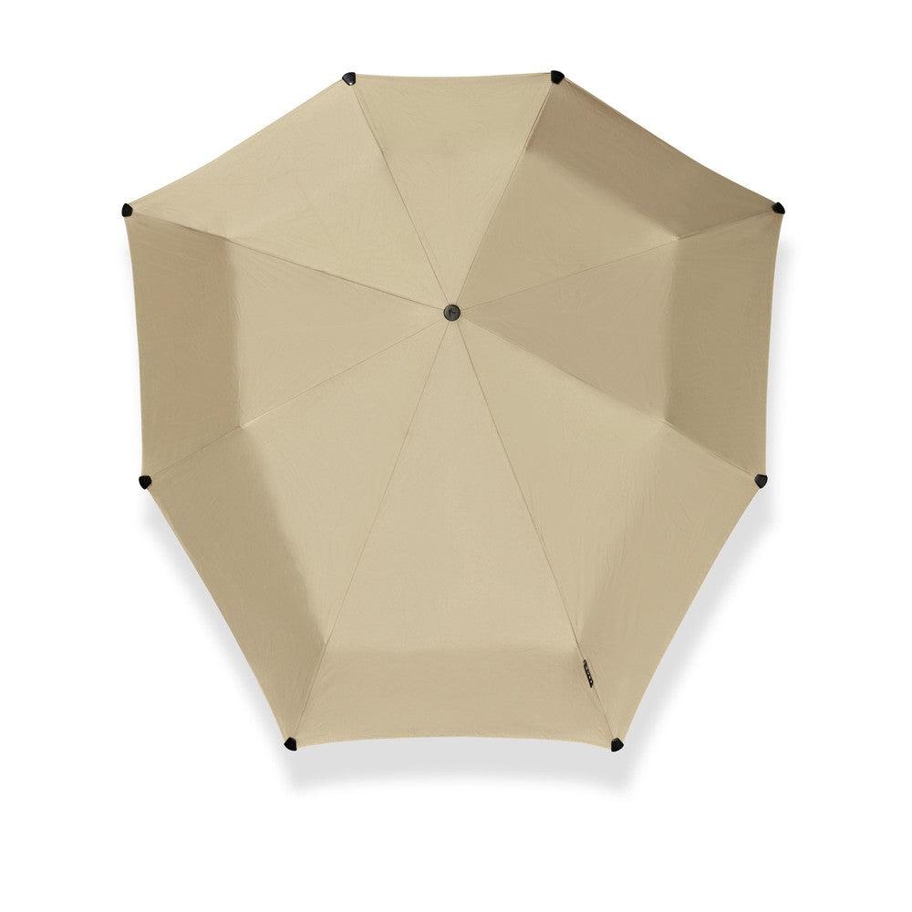 senz paraply mini foldable shiny champagne brown-Paraplyer-BagBrokers