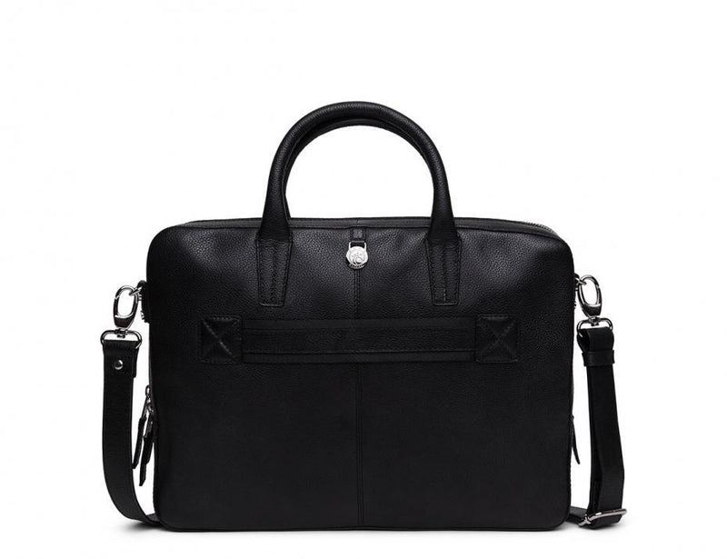 Business-Adax Napoli Glenn Skinn Laptop Veske 14" Svart-BagBrokers