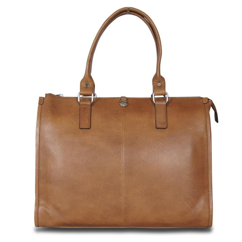 Business-Adax Napoli Lulu Skinn Laptop Veske 14" Cognac-BagBrokers