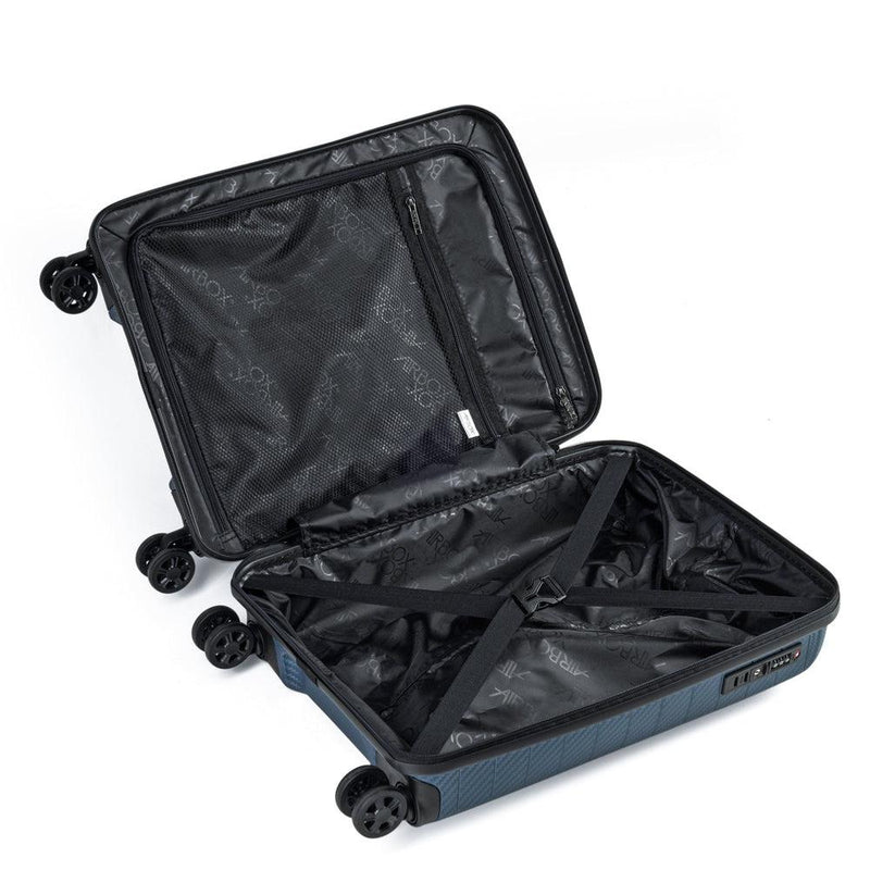 Epic AirBox sett med harde trillekofferter 55+66+74 cm Metallic Navy-Harde kofferter-BagBrokers