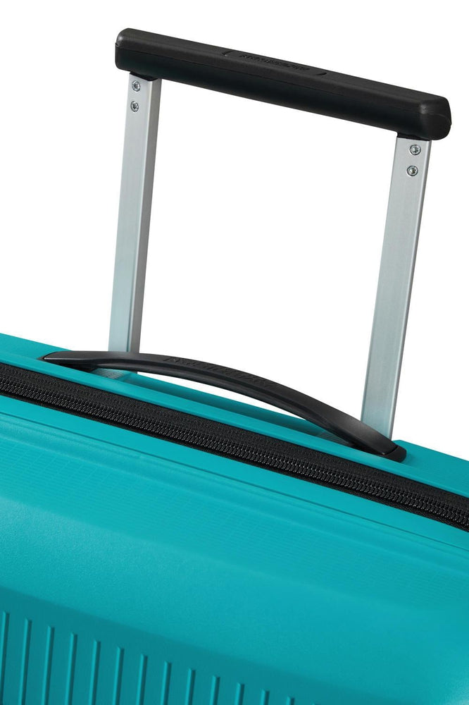 American Tourister AEROSTEP ekspanderende kabinkoffert 55 cm Turquoise-Harde kofferter-BagBrokers