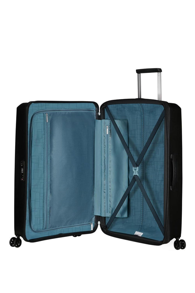 American Tourister AEROSTEP medium utvidbar koffert 67 cm Black-Harde kofferter-BagBrokers