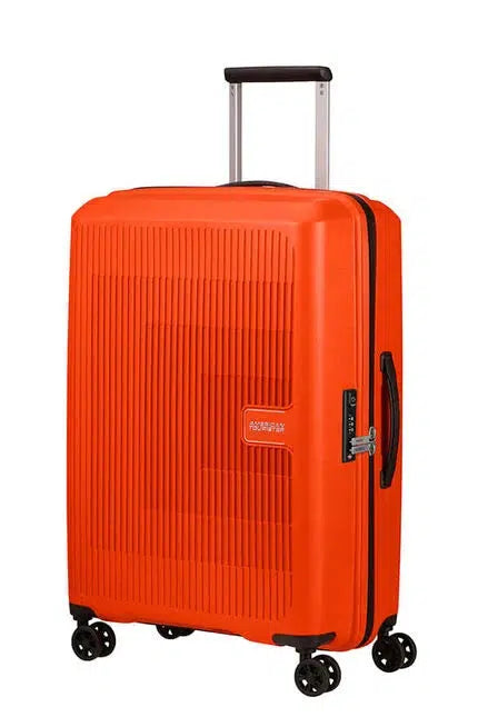 American Tourister AEROSTEP medium utvidbar koffert 67 cm Bright Orange-Harde kofferter-BagBrokers