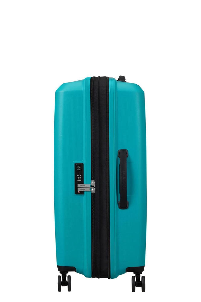 American Tourister AEROSTEP medium utvidbar koffert 67 cm Turquoise-Harde kofferter-BagBrokers