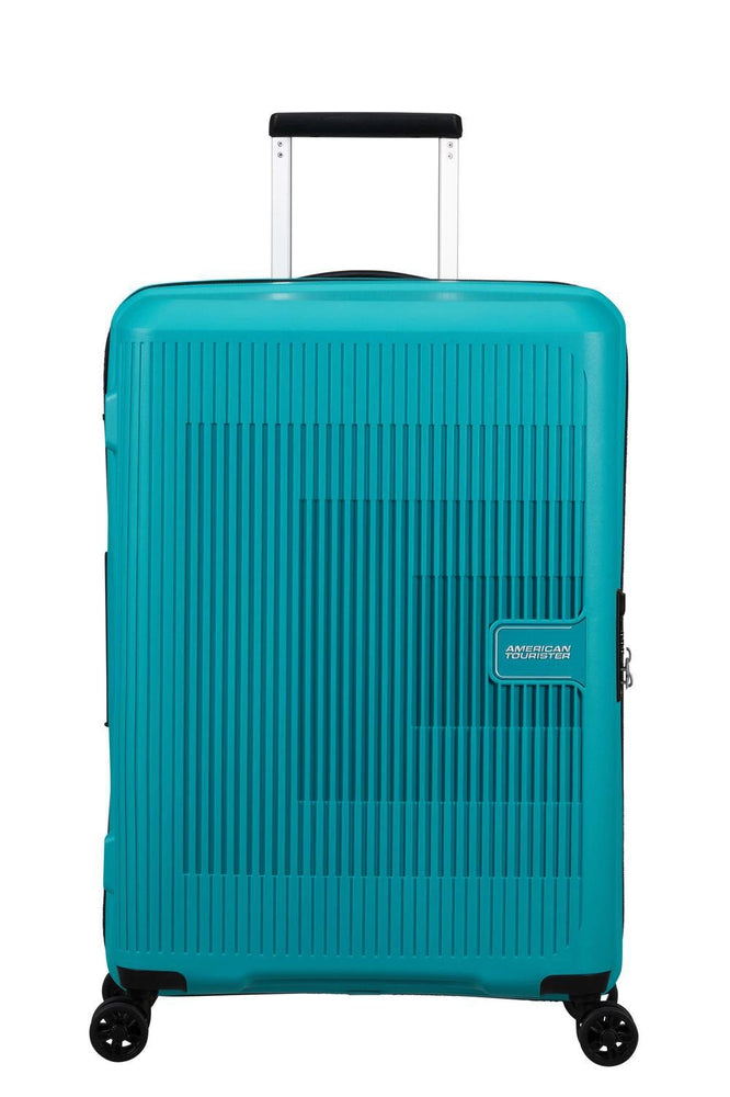 American Tourister AEROSTEP medium utvidbar koffert 67 cm Turquoise-Harde kofferter-BagBrokers