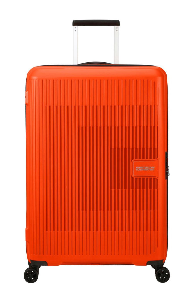 American Tourister AEROSTEP stor utvidbar koffert 77 cm Bright Orange-Harde kofferter-BagBrokers