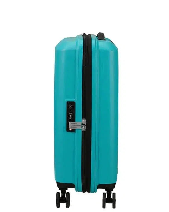 American Tourister AEROSTEP stor utvidbar koffert 77 cm Turquoise-Harde kofferter-BagBrokers