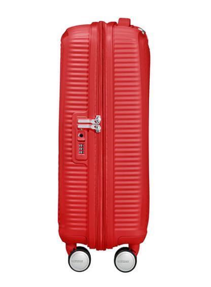 American Tourister Soundbox Ekspanderende Kabin Koffert 55 cm Coral Red-Harde kofferter-BagBrokers