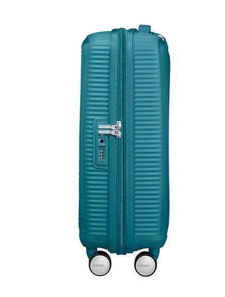 American Tourister Soundbox Ekspanderende Kabin Koffert 55 cm Jade Green-Harde kofferter-BagBrokers