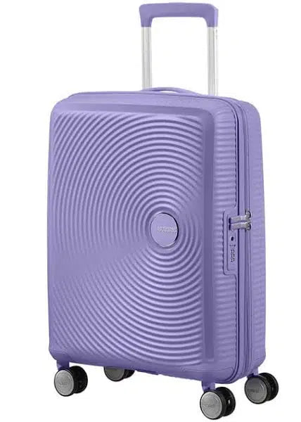 American Tourister Soundbox ekspanderende kabin koffert 55 cm Lavender-Harde kofferter-BagBrokers