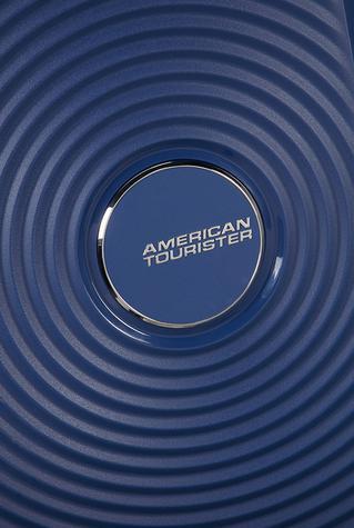 Harde kofferter-American Tourister Soundbox Ekspanderende Kabin Koffert 55 cm Midnattsblå-BagBrokers