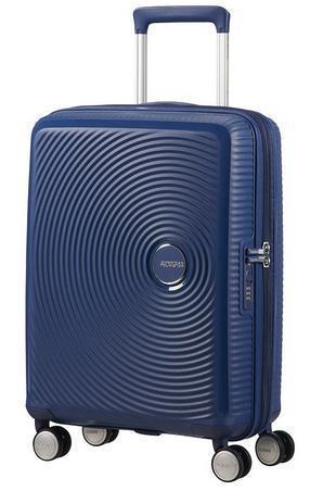 Harde kofferter-American Tourister Soundbox Ekspanderende Kabin Koffert 55 cm Midnattsblå-BagBrokers