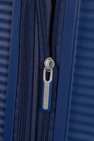 Harde kofferter-American Tourister Soundbox Ekspanderende Kabin Koffert 55 cm Midnattsblå-BagBrokers