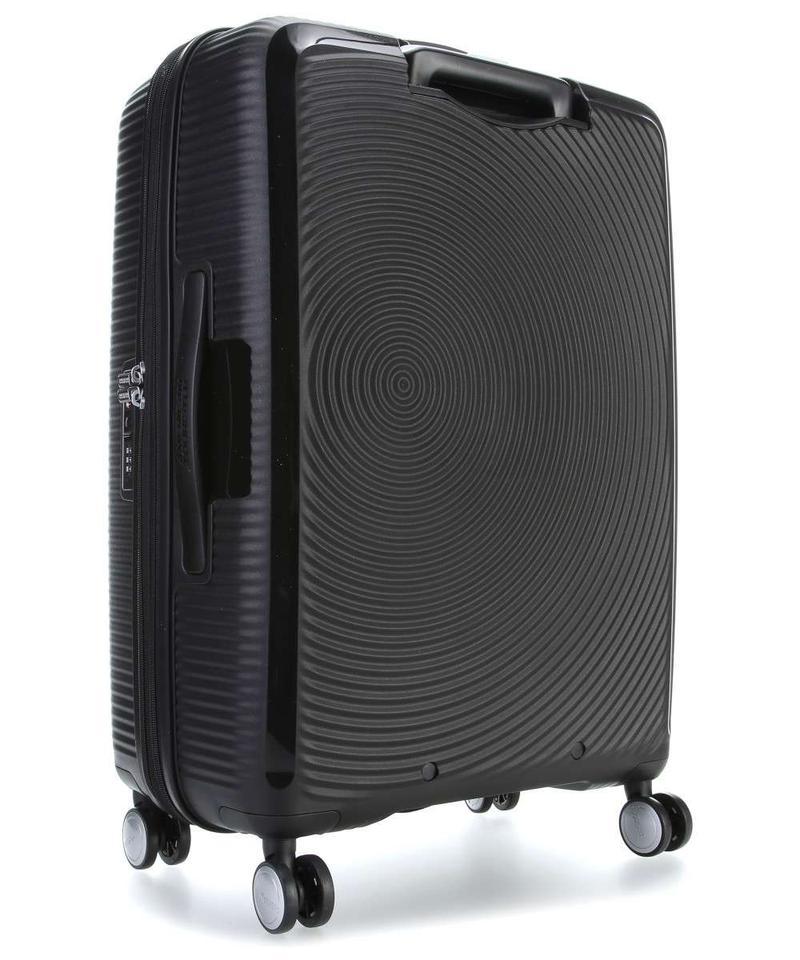 Harde kofferter-American Tourister Soundbox Ekspanderende Koffert sett 3 deler Sort-BagBrokers