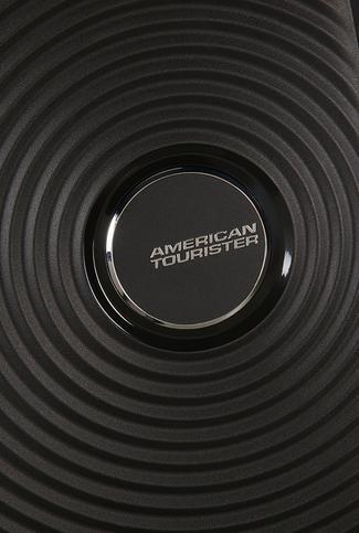 Harde kofferter-American Tourister Soundbox Ekspanderende Koffert sett 3 deler Sort-BagBrokers