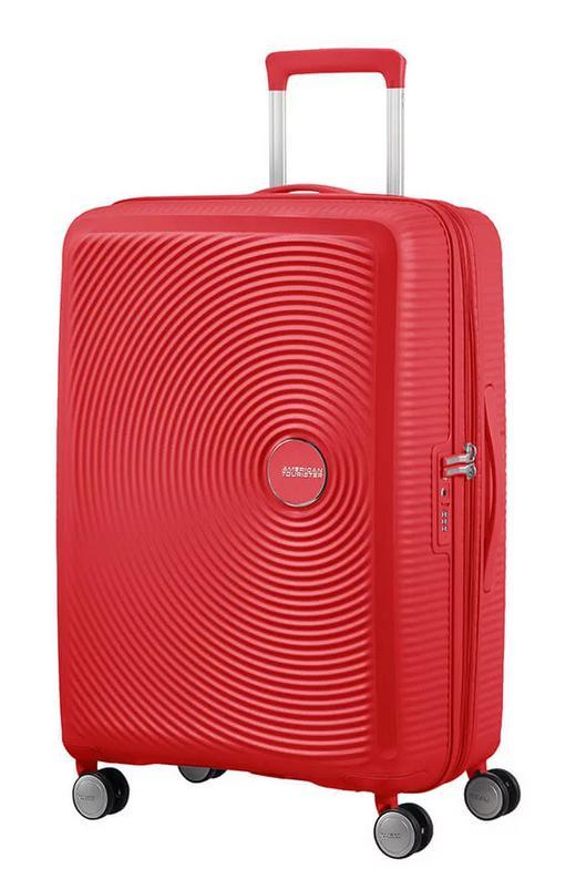 American Tourister Soundbox Ekspanderende Medium Koffert 67 cm Coral Red-Harde kofferter-BagBrokers