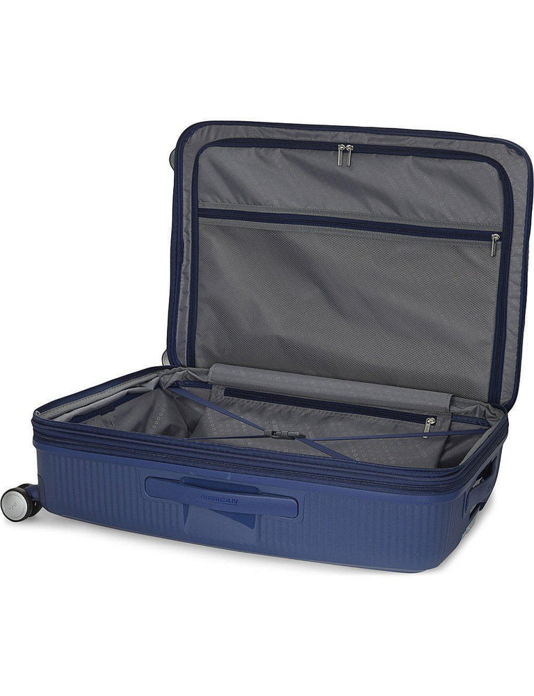 Harde kofferter-American Tourister Soundbox Ekspanderende Medium Koffert 67 cm Midnattsblå-BagBrokers