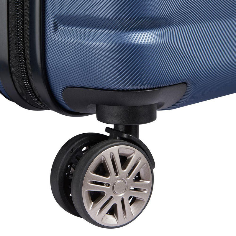 Delsey Air Armour lett 55 cm kabin koffert 2,98 kg Night Blue-Harde kofferter-BagBrokers