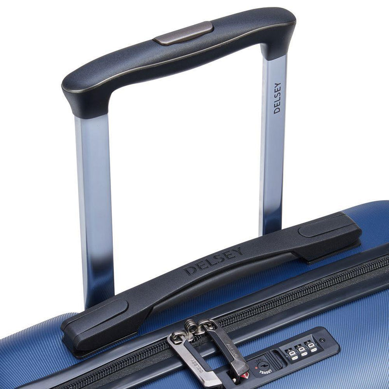 Delsey Air Armour lett 55 cm kabin koffert 2,98 kg Night Blue-Harde kofferter-BagBrokers