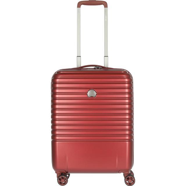 Delsey Caumartin Plus lett 55 cm kabin koffert 2,3 kg Red-Harde kofferter-BagBrokers