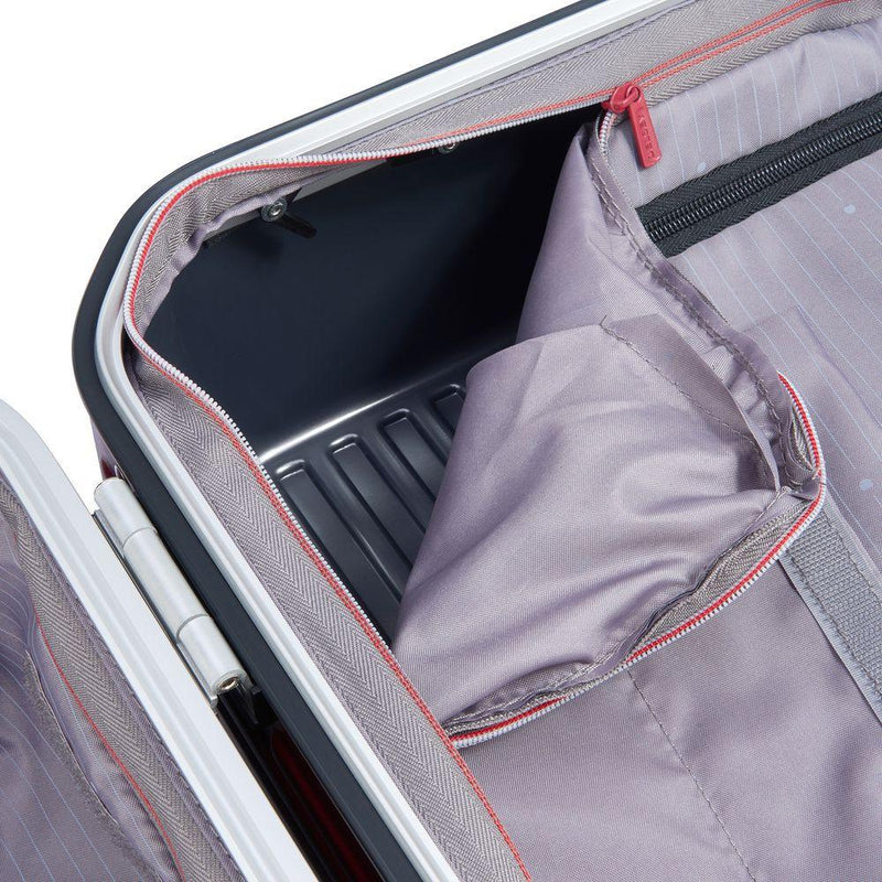 Delsey Securitime Frame kabin koffert med 4 hjul Rød-Harde kofferter-BagBrokers