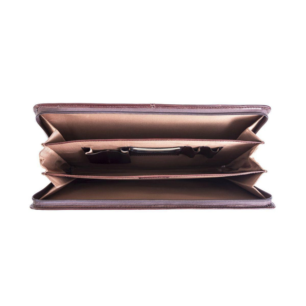 Gianni Conti Møtemappe. Eksklusivt italiensk Kalveskinn Brown-Vesker-BagBrokers