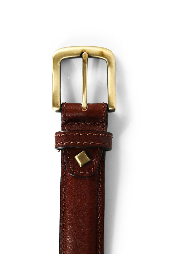 Skinnbelte-Gianni Conti. Herrebelte i Eksklusivt Italiensk Kalveskinn Brun-BagBrokers