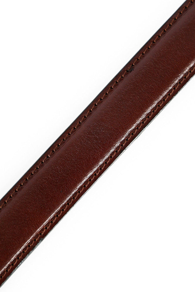 Skinnbelte-Gianni Conti. Herrebelte i Eksklusivt Italiensk Kalveskinn Brun-BagBrokers