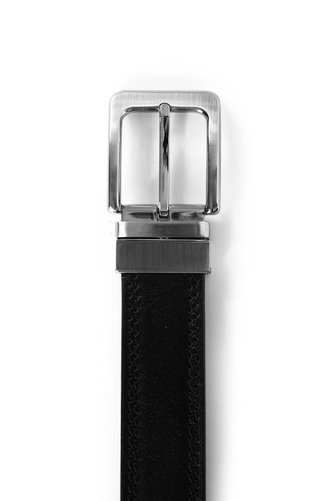 Skinnbelte-Gianni Conti. Herrebelte i Eksklusivt Italiensk Kalveskinn Sort-BagBrokers