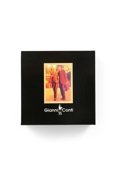 Skinnbelte-Gianni Conti. Herrebelte i Eksklusivt Italiensk Kalveskinn Sort-BagBrokers