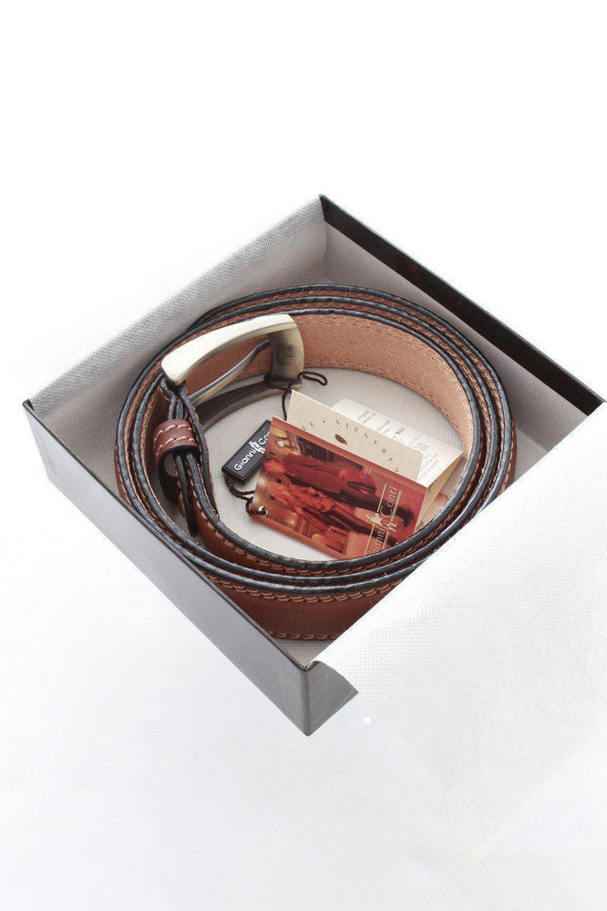 Skinnbelte-Gianni Conti. Herrebelte i Eksklusivt Italiensk Kalveskinn Sort-BagBrokers