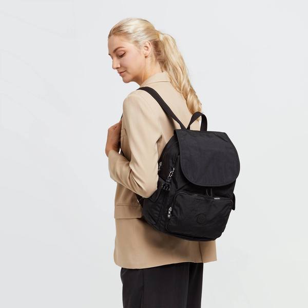 Kipling City Pack medium ryggsekk Black Noir-Ryggsekker-BagBrokers