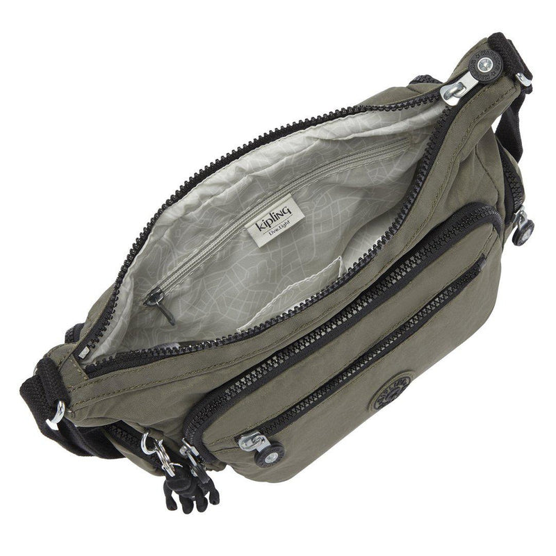 Kipling Gabbie small skulderveske green moss-Veske-BagBrokers