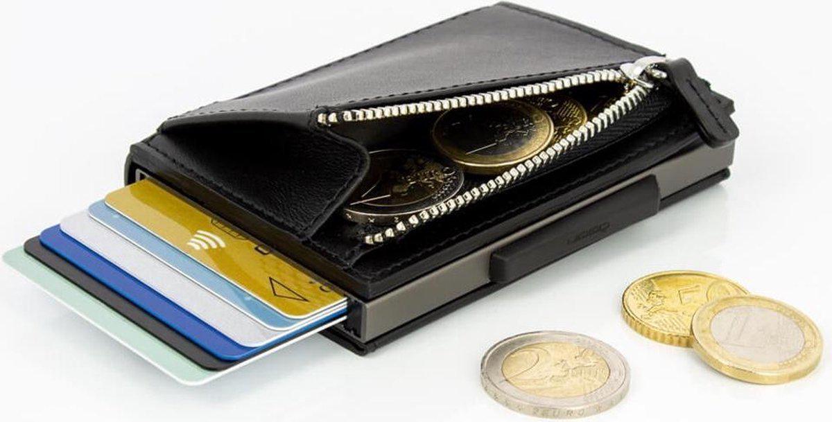 Ögon Cascade Premium Zipper Wallet Black Titanium-Lommebok/ Kortholder-BagBrokers